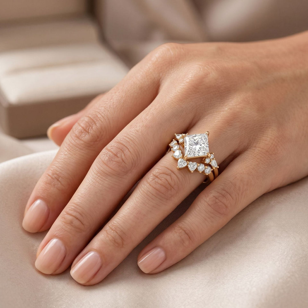 Princess Cut Multi-Stone Ring Set