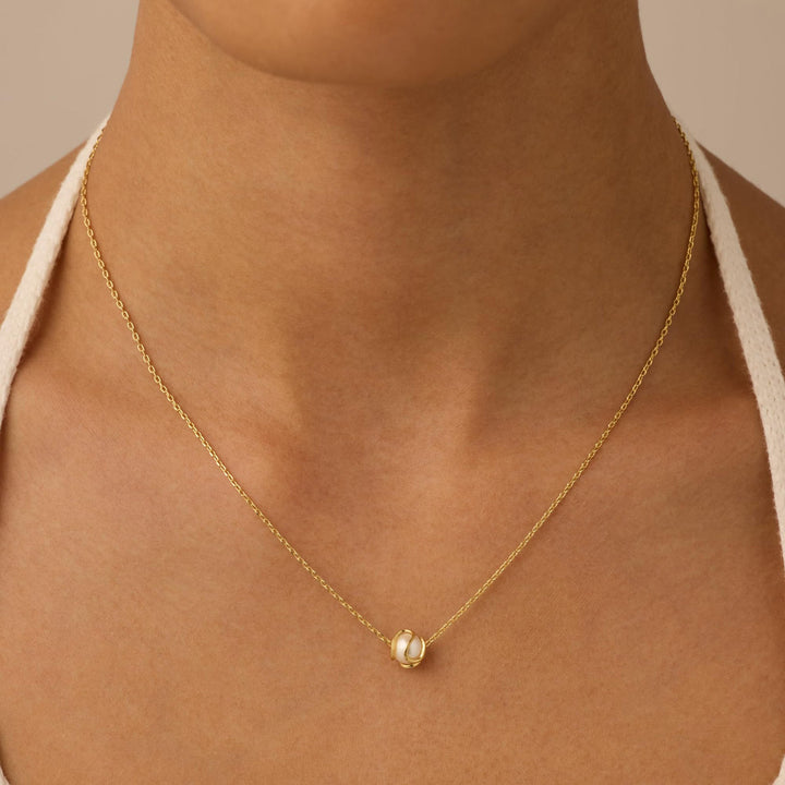 Rose Pearl Earring &amp; Necklace Set