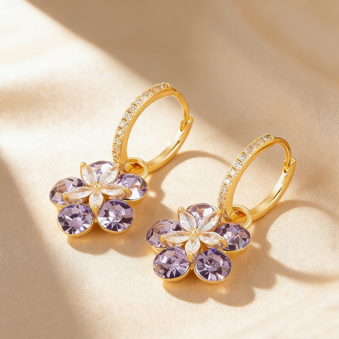 Elegant Double-Layer Blossom Drop Earrings