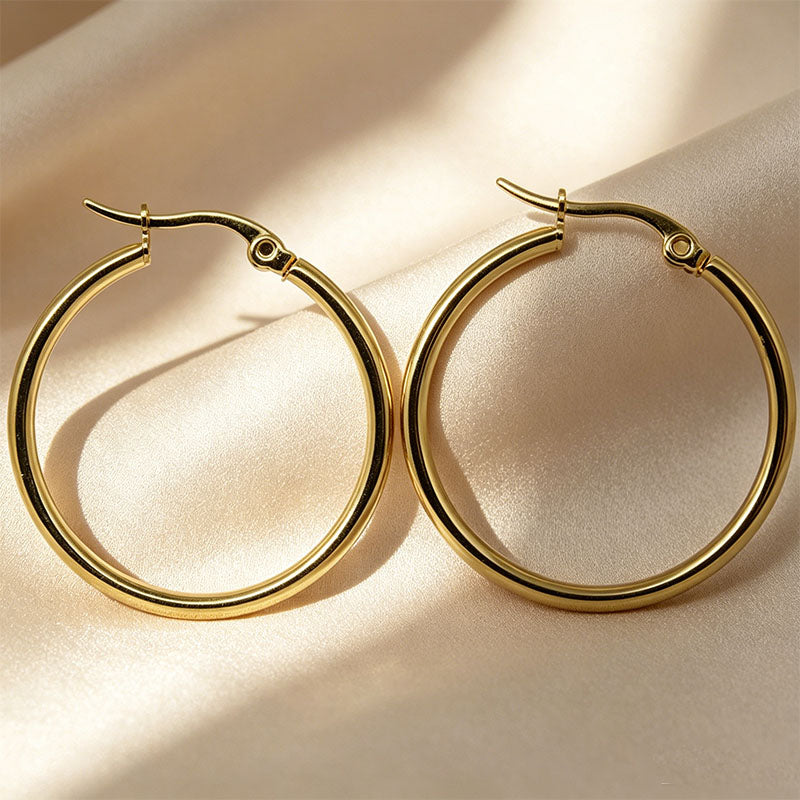 Simple, Smooth Round Earrings