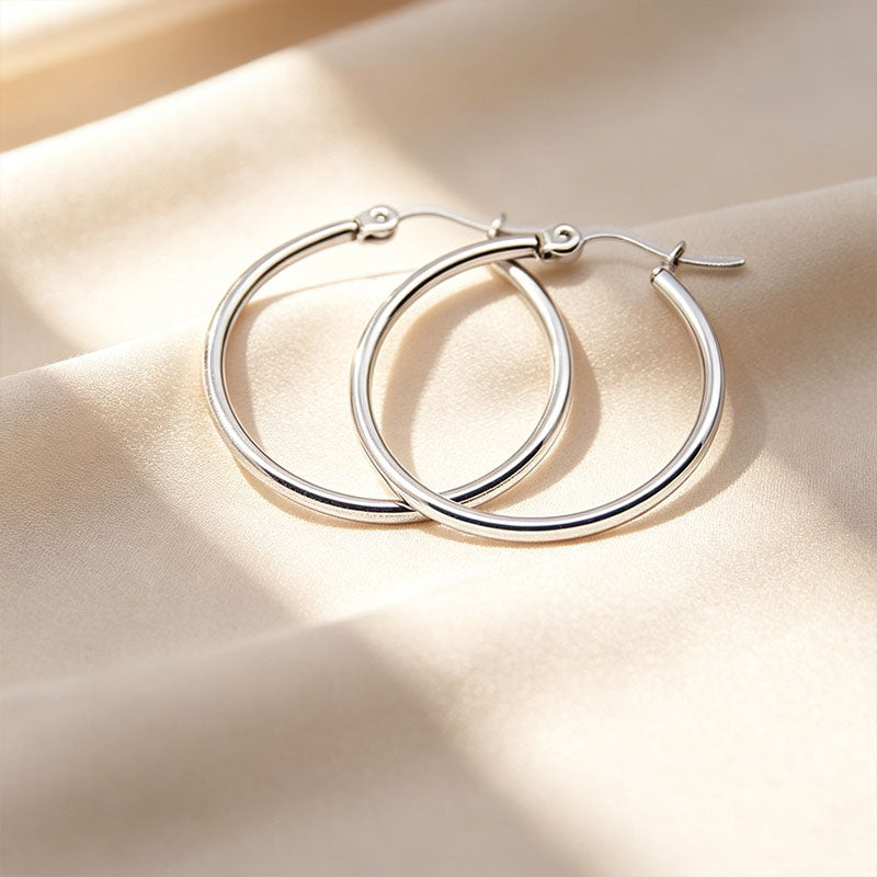 Simple, Smooth Round Earrings