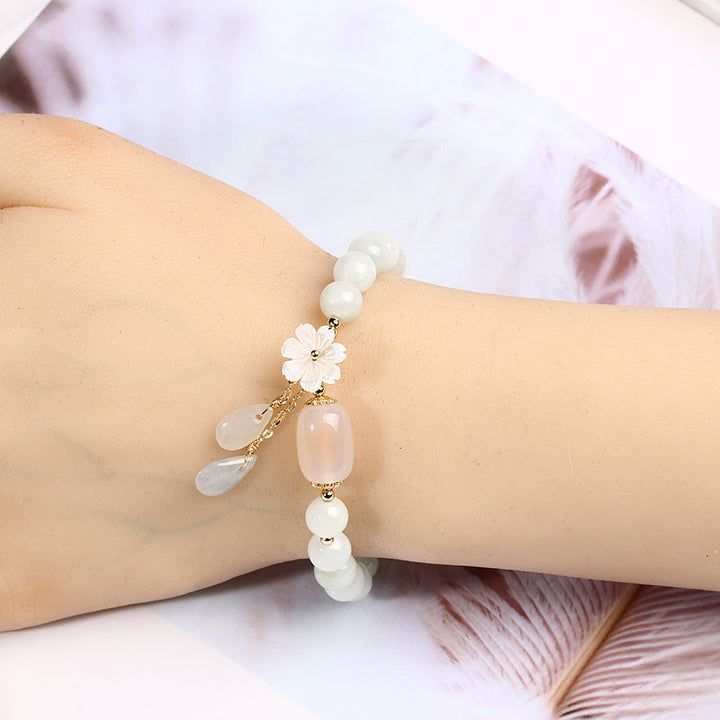 Natural Dewdrop Tassel Jadeite Bracelet
