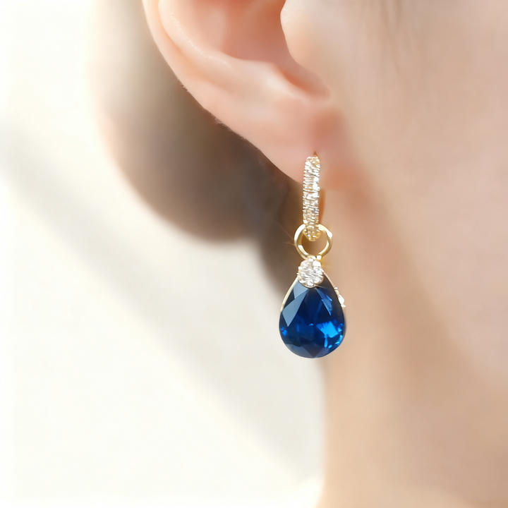 Blue Teardrop Earrings