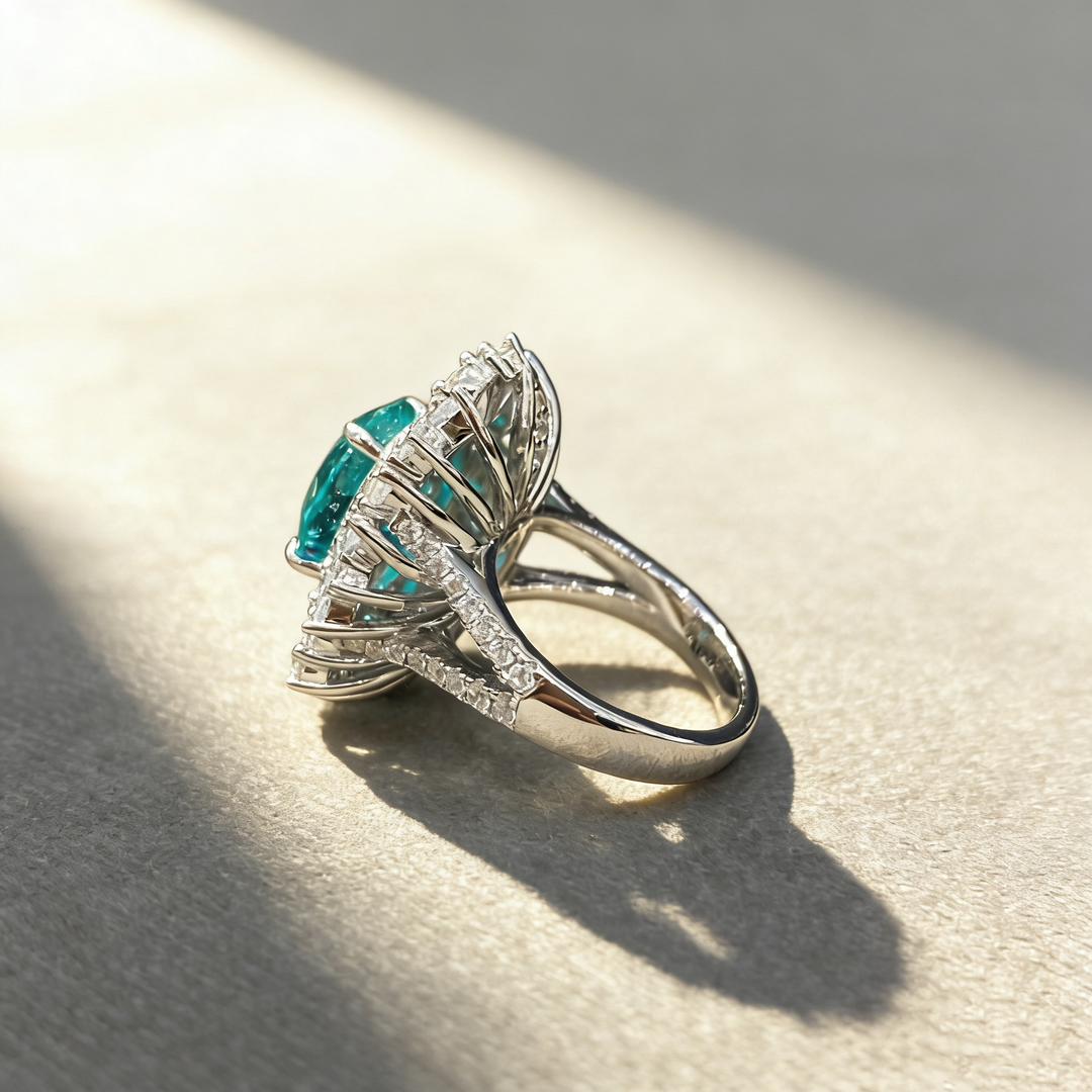 Paraiba Elegance Diamond Ring