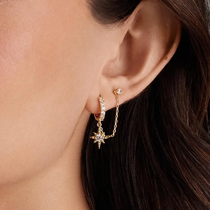Star Chain Earrings