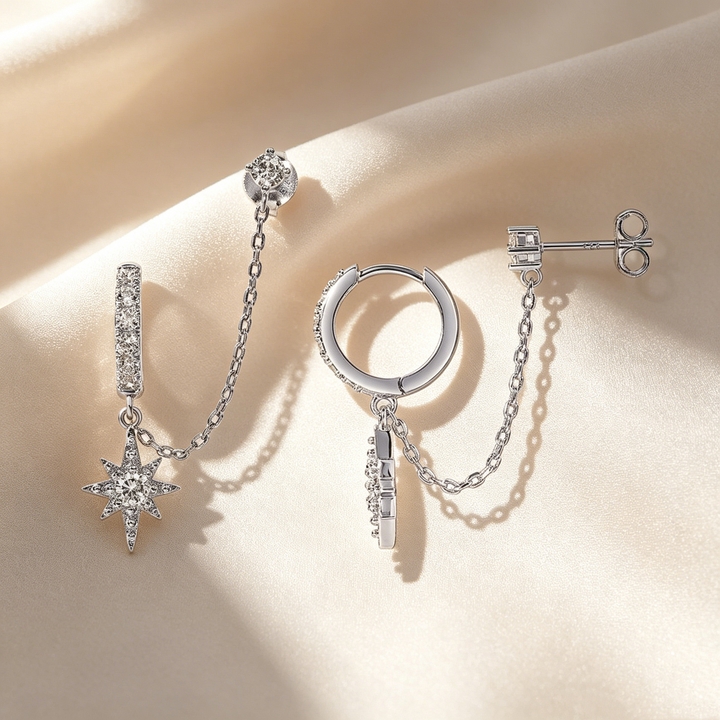 Star Chain Earrings