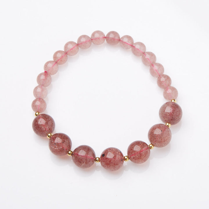 Natural pigeon blood red strawberry crystal bracelet