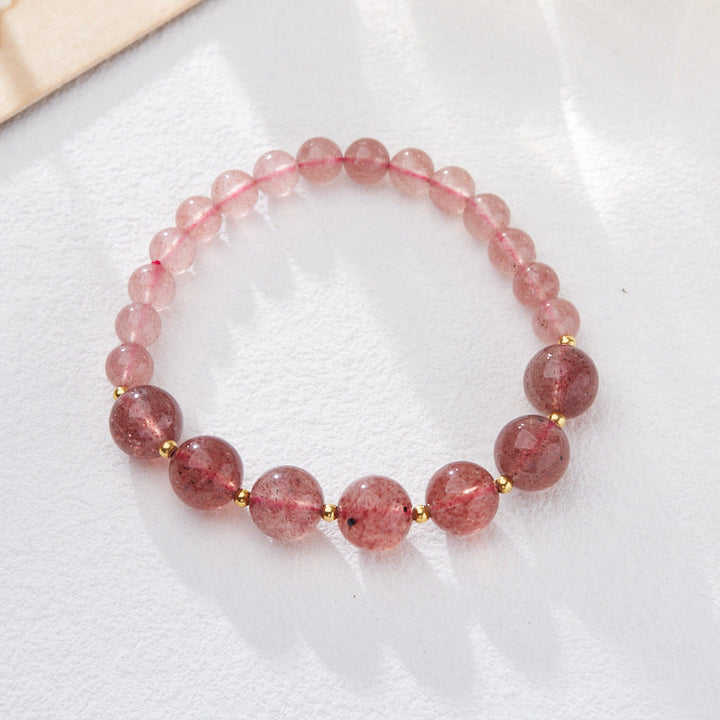 Natural pigeon blood red strawberry crystal bracelet