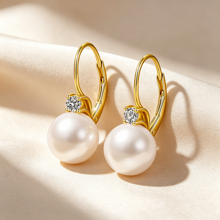 Minimal Elegant Pearl Drop Earrings