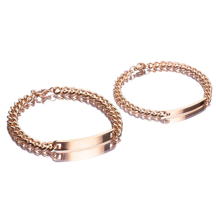 Engravable name bracelet rose gift box