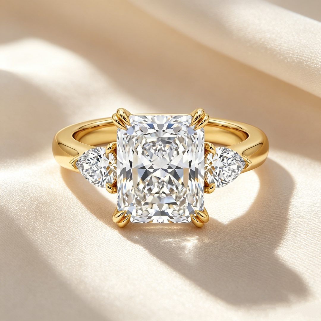 Eternal Ice Cushion Three-Stone Ring