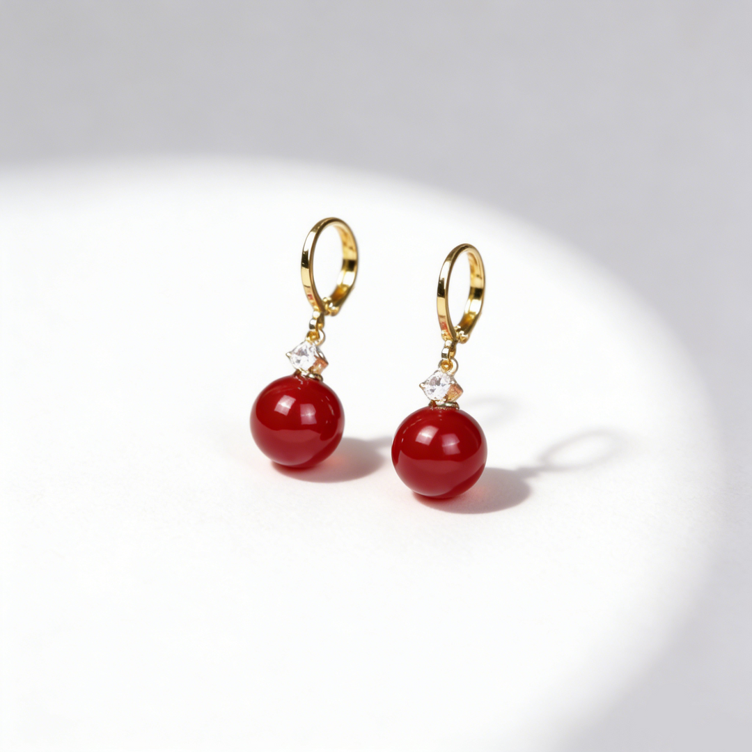 Elegant Drop Hoop Earrings