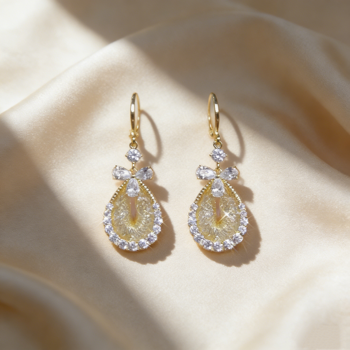 Elegant Petal Waterdrop Earrings