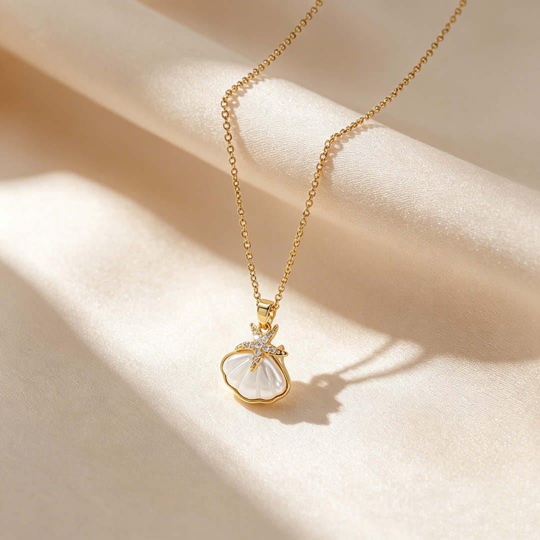 Mother of Pearl Starfish Shell Necklace