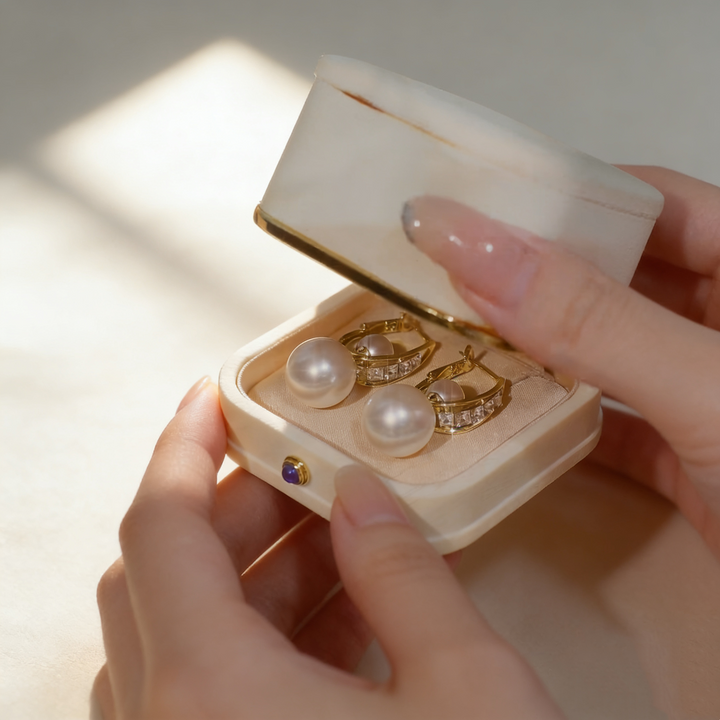 Double Pearl Earrings