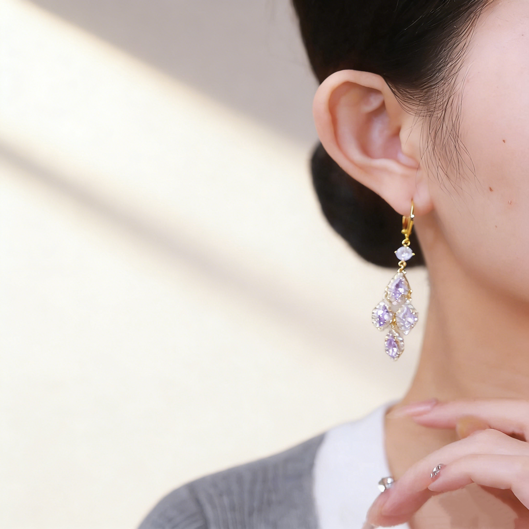 Amethyst Tassel Earrings