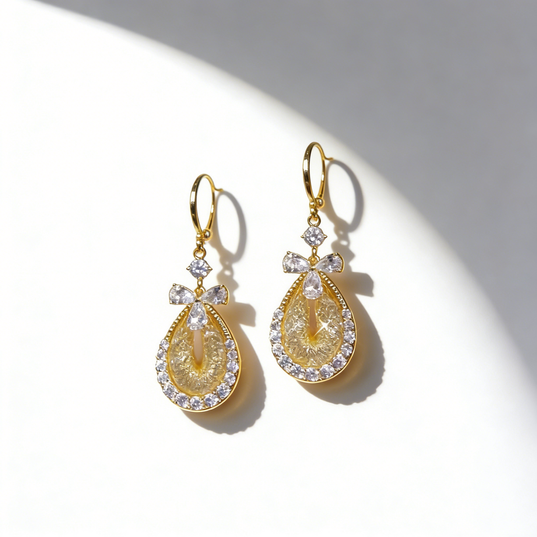 Elegant Petal Waterdrop Earrings