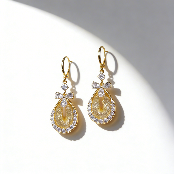 Elegant Petal Waterdrop Earrings