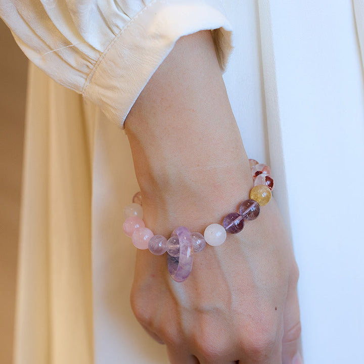 Good Luck Circle Natural Crystal Bracelet