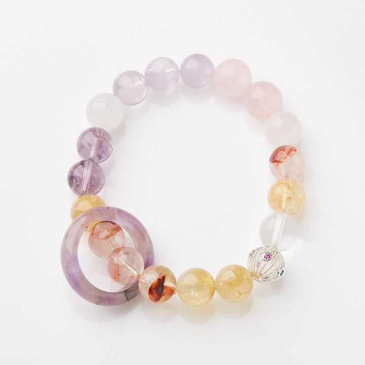 Good Luck Circle Natural Crystal Bracelet