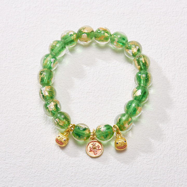 Gold Foil Natural Crystal Bracelet