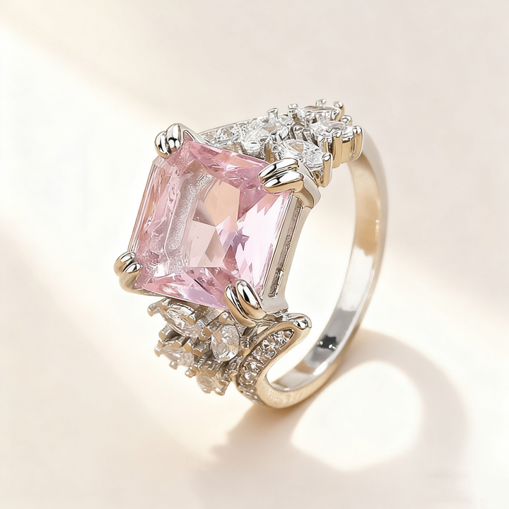 Dazzling Yellow &amp; Pink Crystal Ring
