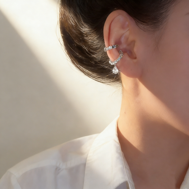 Waterdrop Double-Layer Ear Cuffs