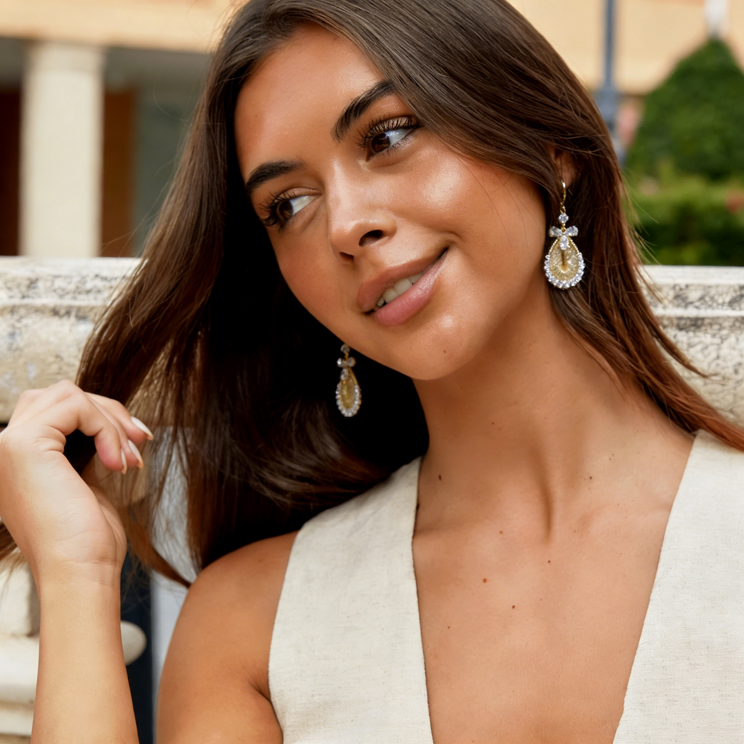 Elegant Petal Waterdrop Earrings