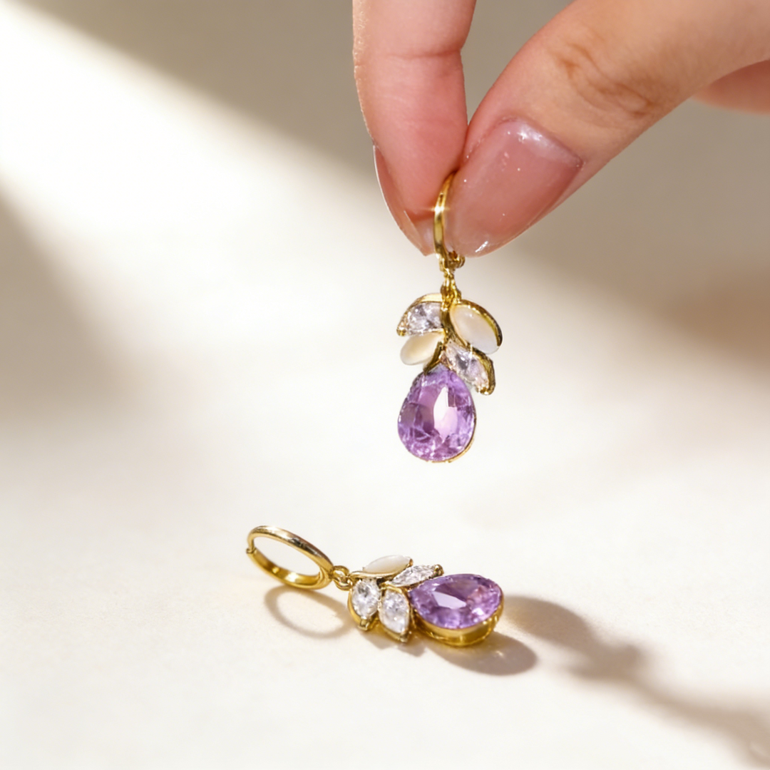 Leaf Teardrop Earrings