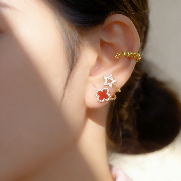 Four-Leaf Clover &amp; Star Earrings