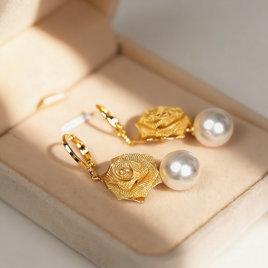 Blooming Pearl Drop Earrings