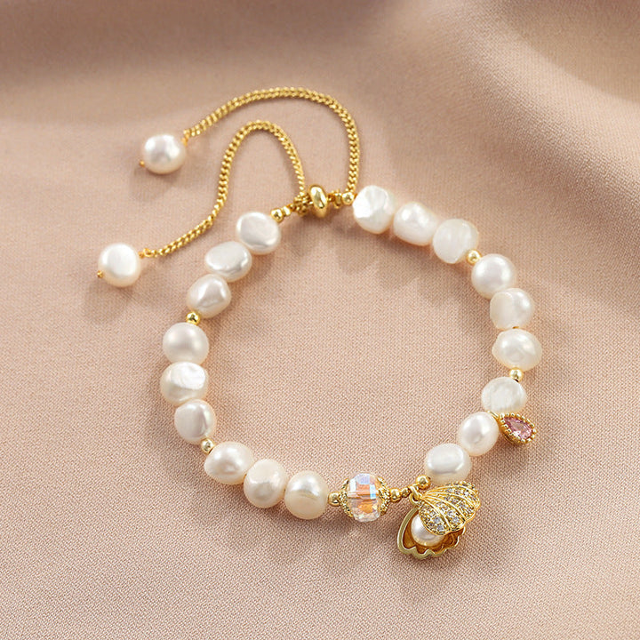 Pendant Shell Natural Freshwater Pearl Bracelet