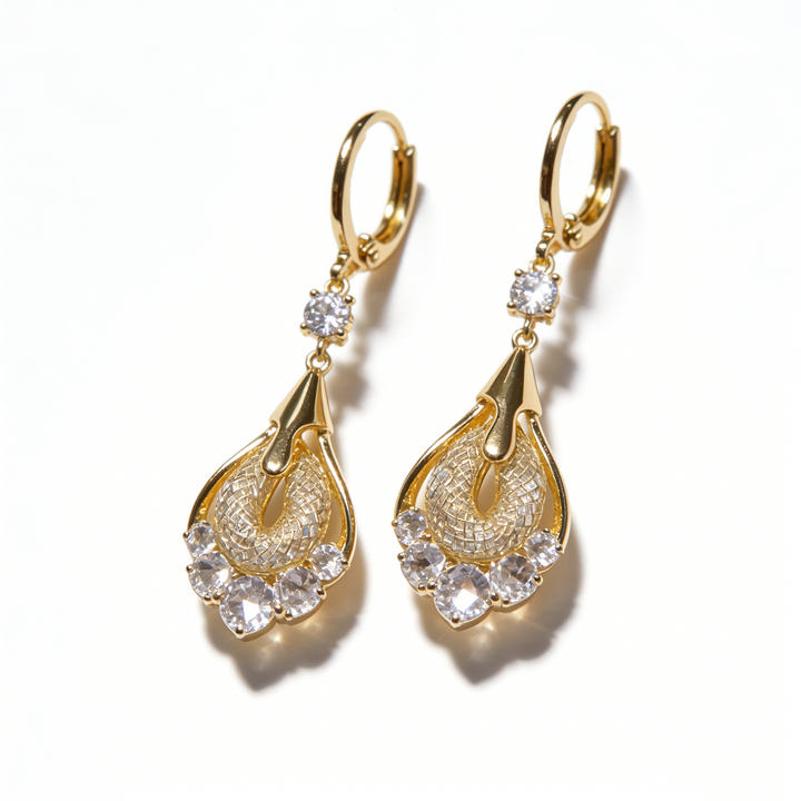 Elegant Teardrop Pendant Earrings