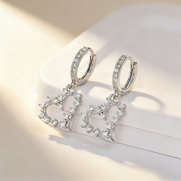 Romantic Heart Hoop Earrings