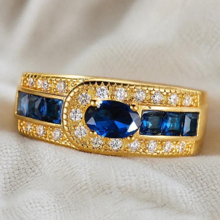 Olga Gold Sapphire Ring