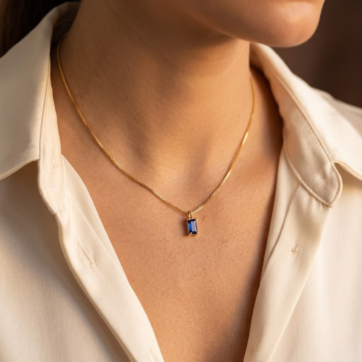 Liora Gold Sapphire Necklace