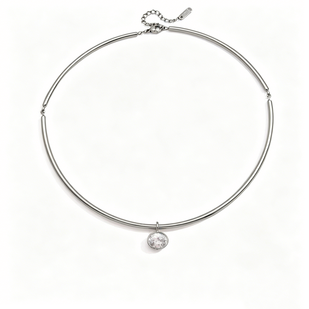 Full Moon Star Diamond Teardrop Necklace