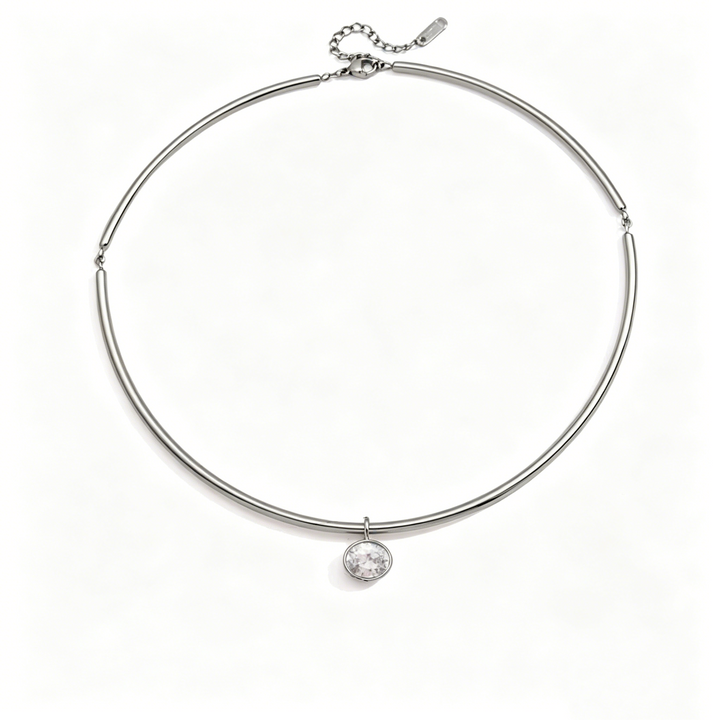 Full Moon Star Diamond Teardrop Necklace