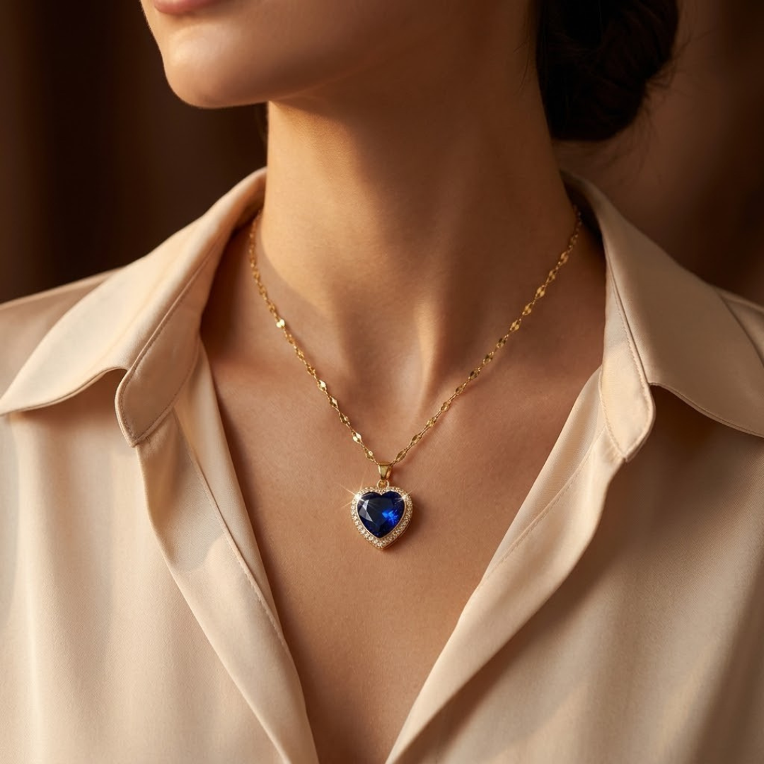 Priya Gold Sapphire Necklace