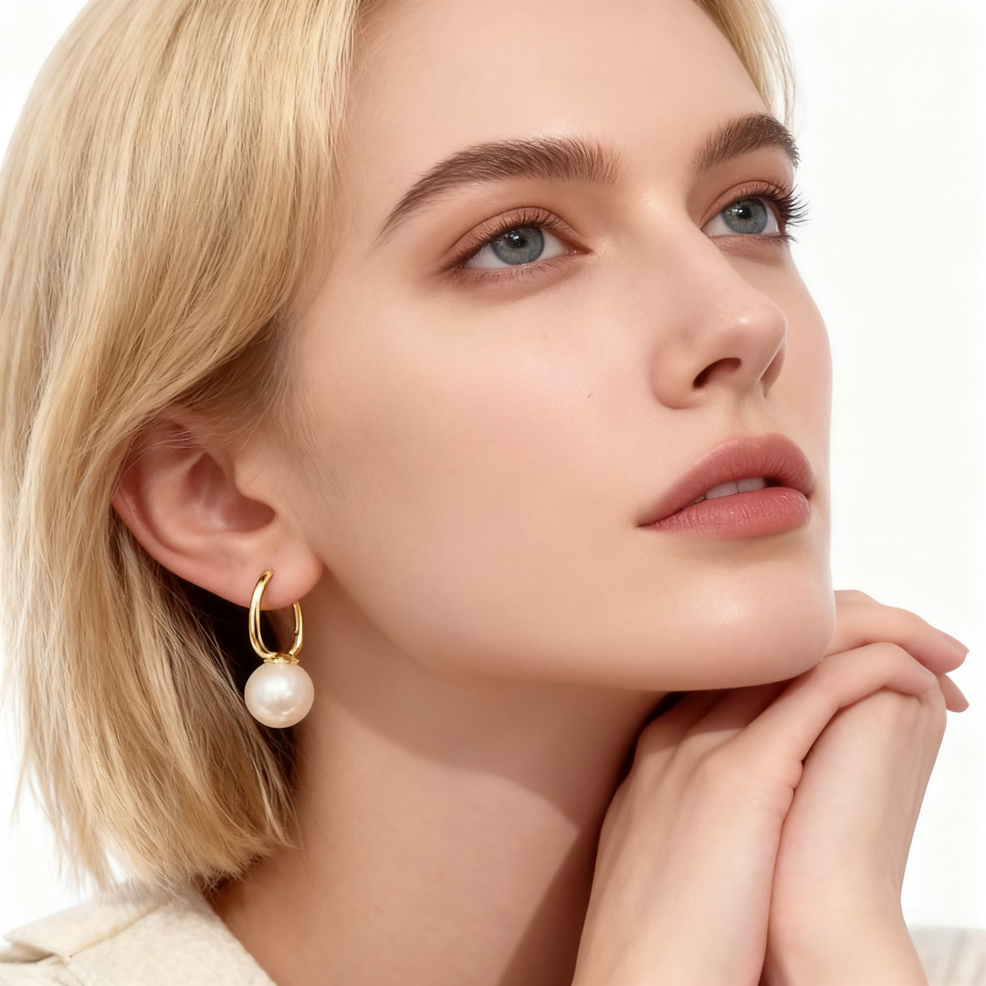 Elegant Simple Natural Pearl Earrings