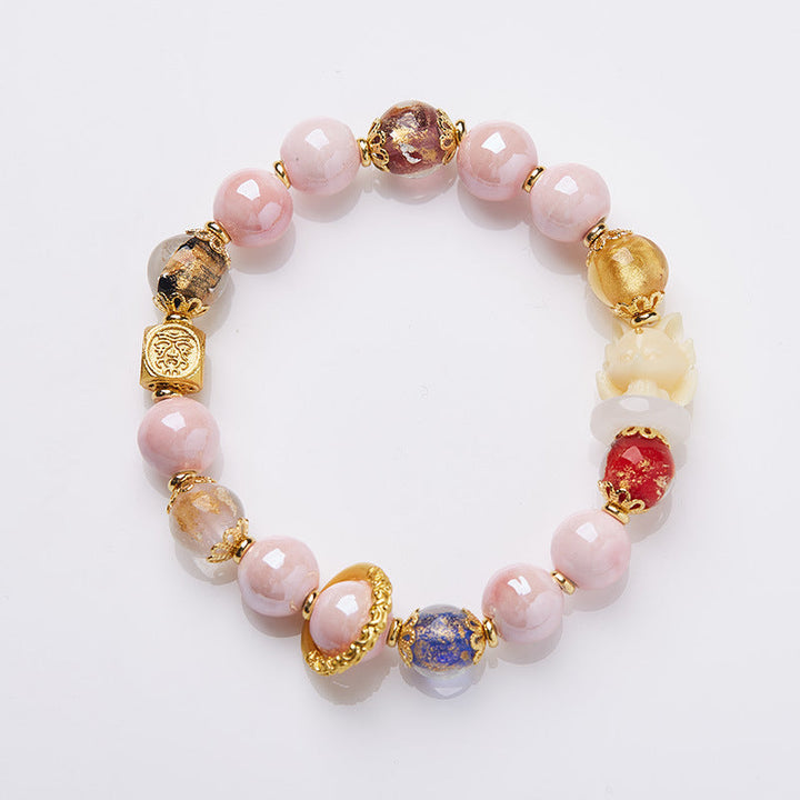 Nine-tailed Fox Natural Agate Bracelet