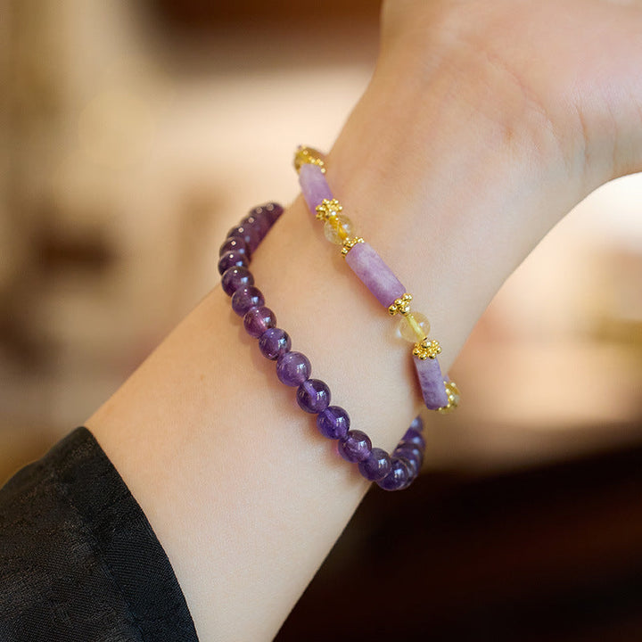 Double-layer Natural Crystal Bracelet