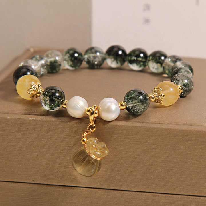 Lucky bag pendant natural crystal bracelet
