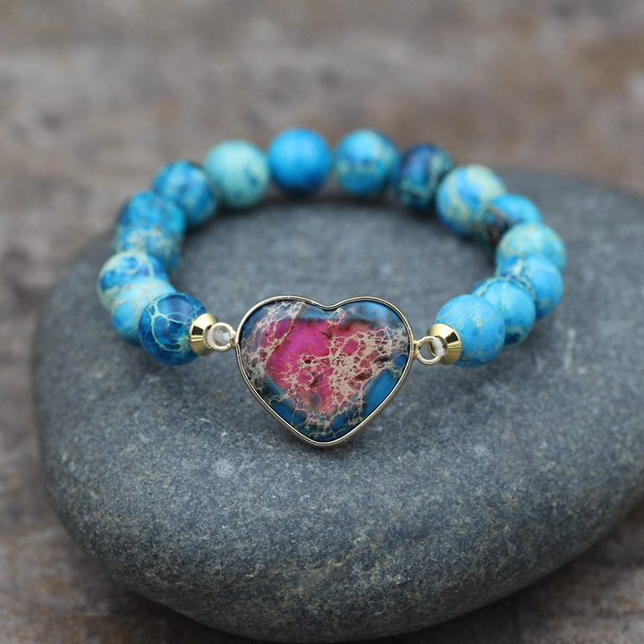 Imperial Jasper Heart Bracelet