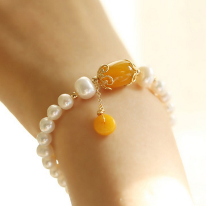 Protect?Pearl Agate Bracelet