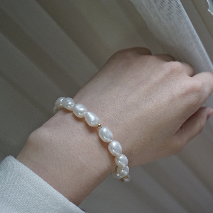 Freshwater Pearl &amp; Crystal Bracelet