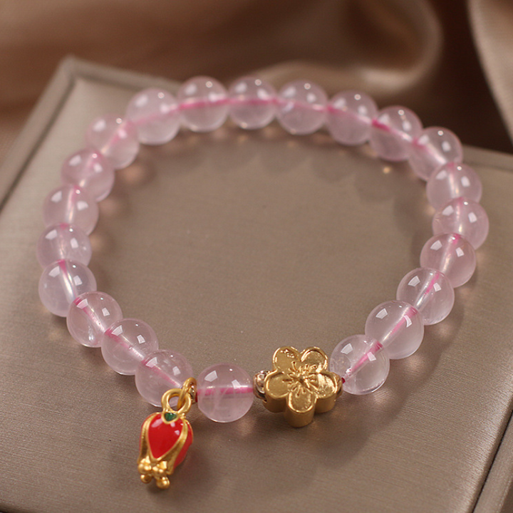 Lucky Peach ? Pink Crystal Bracelet