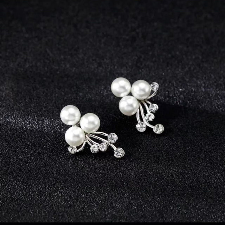 Moonlight Cluster • Pearl Necklace and Earring Set