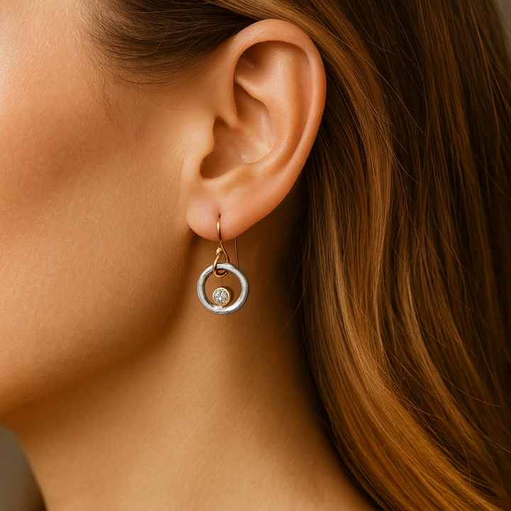 Marlene - Retro Earrings in Gold and Silver