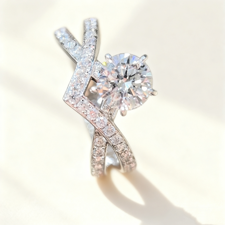 V-Shaped Crown Diamond Ring